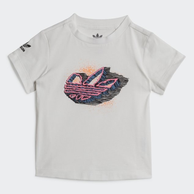 Elegante Camiseta Gráfica Adidas Blanca