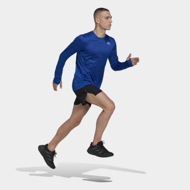 Camiseta De Manga Larga Own The Run Adidas Azul Real