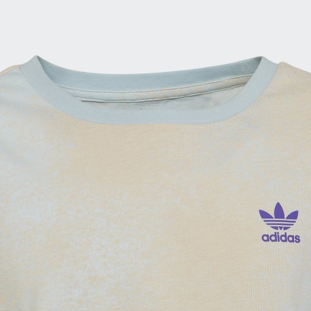Camiseta Corta Con Estampado Gráfico Azul De Adidas