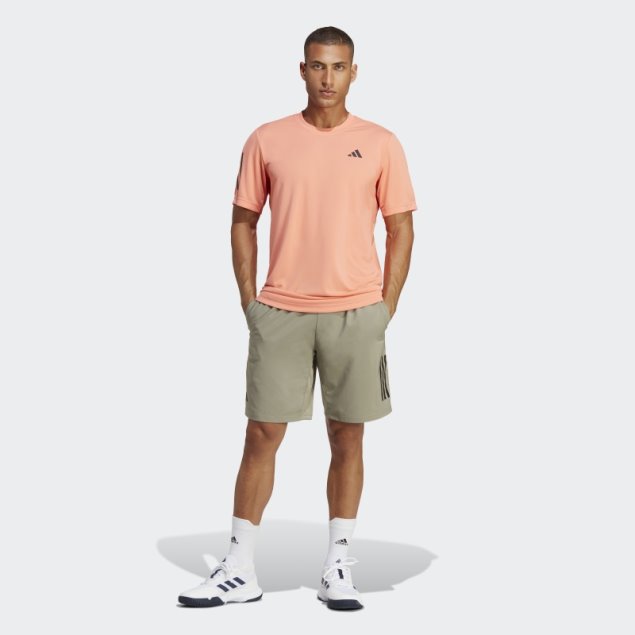 Pantalón Corto De Tenis Club 3 Rayas Plata Guijarro Adidas