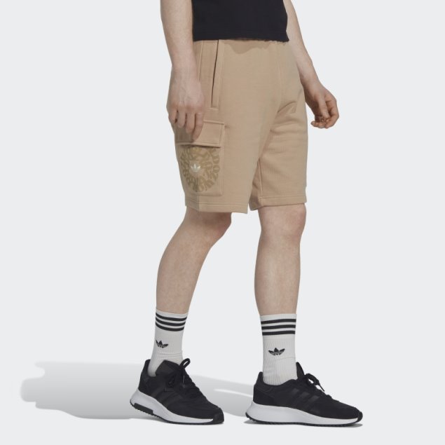 Adidas Shorts Cargo Beige Con Gráfico Ozworld