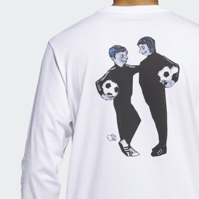 Adidas Camiseta Blanca De Manga Larga Dill Soccer Friends