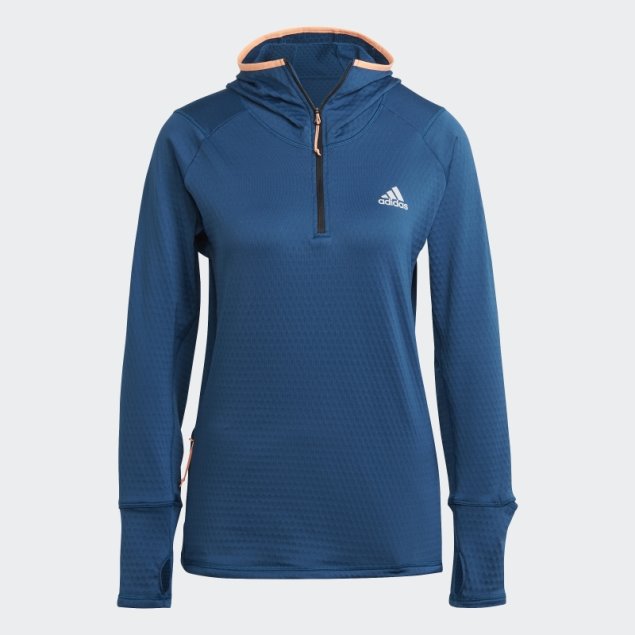 Adidas X-city Fleece Running Sudadera Con Capucha De Manga Larga Marino