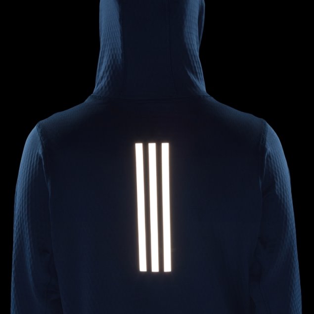 Adidas X-city Fleece Running Sudadera Con Capucha De Manga Larga Marino