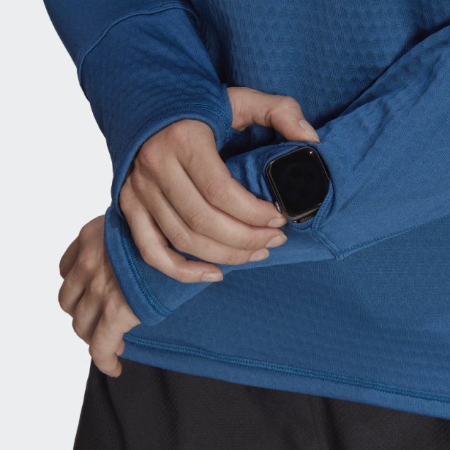 Adidas X-city Fleece Running Sudadera Con Capucha De Manga Larga Marino