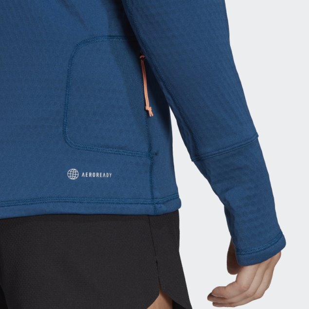 Adidas X-city Fleece Running Sudadera Con Capucha De Manga Larga Marino