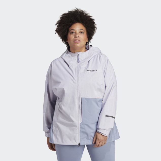 Chaqueta Impermeable Terrex Multi Rain.rdy De 2,5 Capas (tallas Grandes) Plata Amanecer Adidas