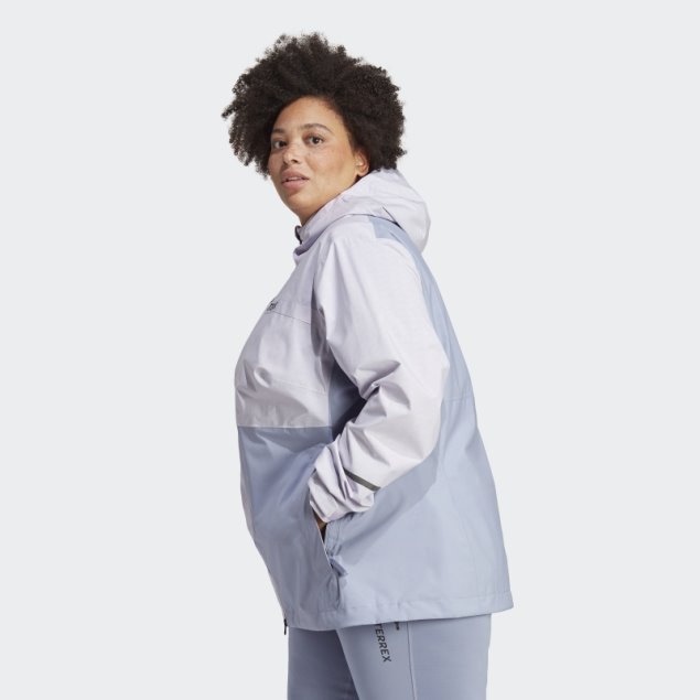 Chaqueta Impermeable Terrex Multi Rain.rdy De 2,5 Capas (tallas Grandes) Plata Amanecer Adidas