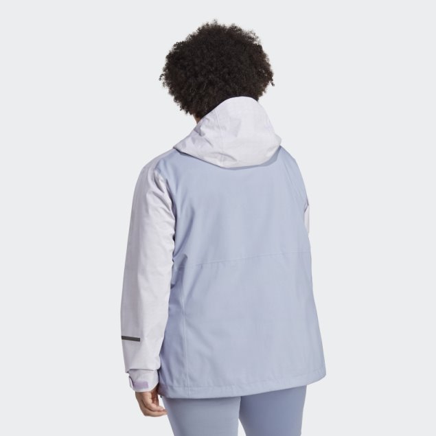 Chaqueta Impermeable Terrex Multi Rain.rdy De 2,5 Capas (tallas Grandes) Plata Amanecer Adidas