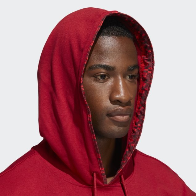 Donovan Mitchell Sudadera Con Capucha Manga Corta Adidas Victoria Rojo