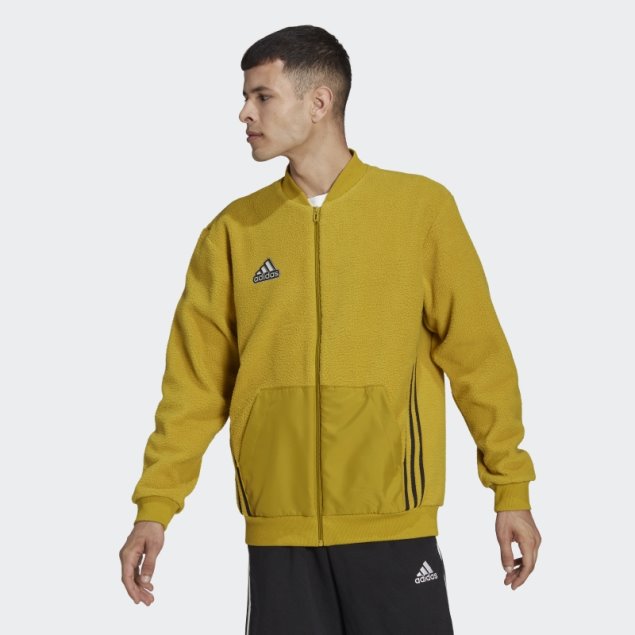 Adidas Essentials Holiday Pack Chaqueta Bomber De Sherpa Verde Oliva
