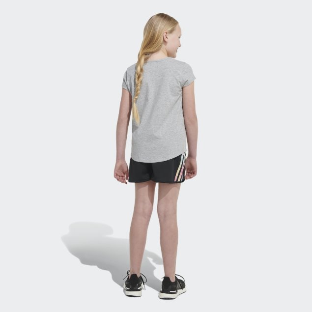 Pantalones Cortos De Malla Con Rayas Degradadas De Adidas (talla Grande) Negro