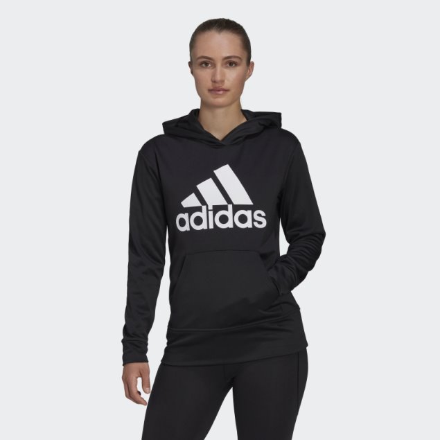 Sudadera Adidas Aeroready Con Logo Grande Negro