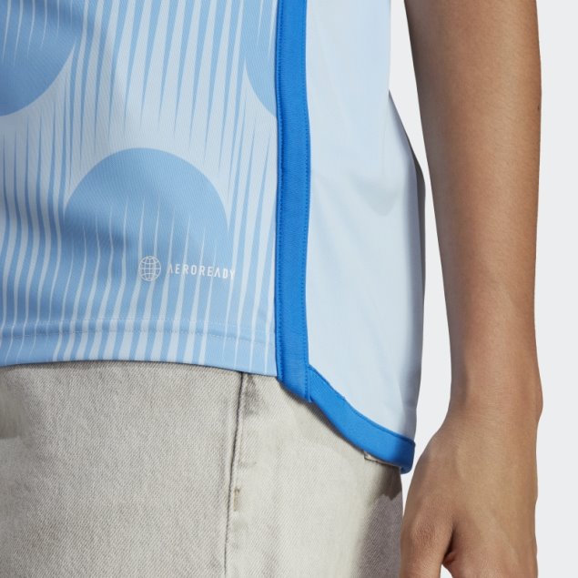 Camiseta Adidas España 22 Equipación Azul Brillo