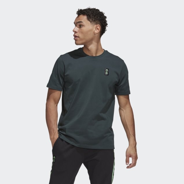 Camiseta Real Madrid Tiro 21 Lifestyler Heavy Algodón Adidas Verde