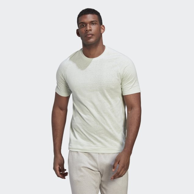 Adidas Camiseta Verde De Entrenamiento De Yoga