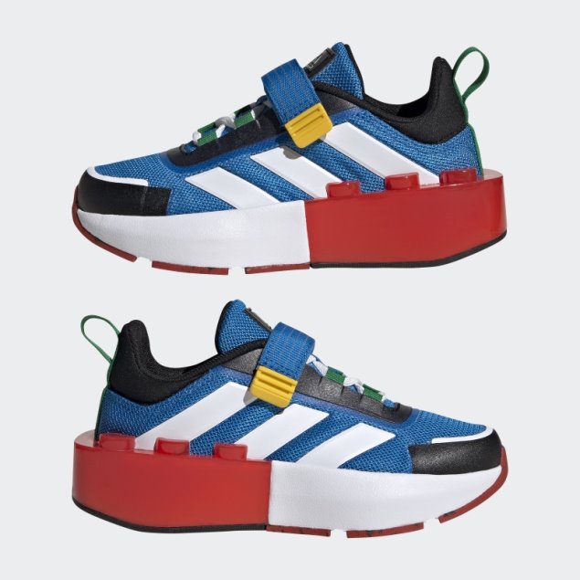 Adidas X Lego Tech Rnr Cordones Elásticos Y Top Strap Zapatos Shock Azul Moda