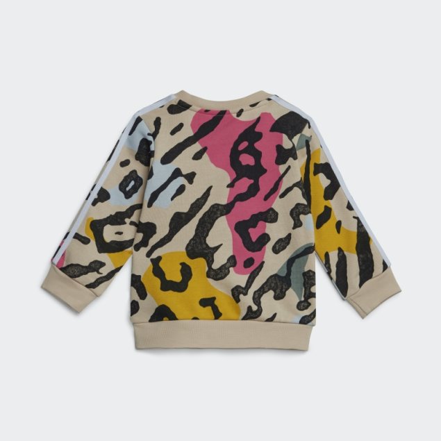 Conjunto Adidas Animal Print Crew Set Multicolor