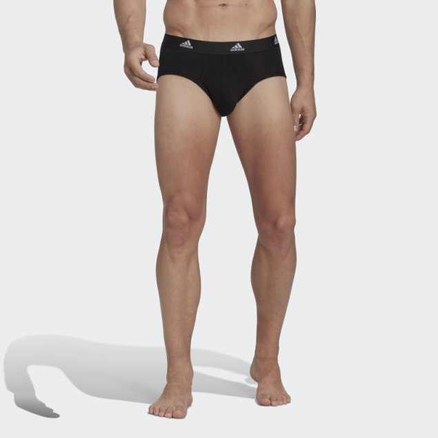 Calzoncillos Confort Flex Algodon 3 Rayas Adidas Negro