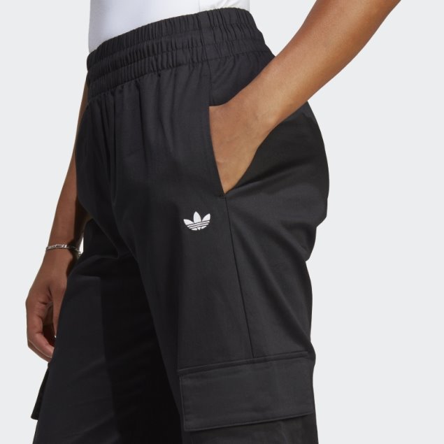 Pantalon Cargo Ancho Adidas Negro