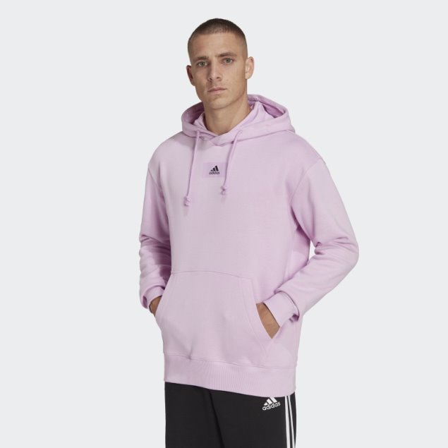 Adidas Essentials Feelvivid Sudadera Con Capucha De Algodón Y Hombros Caídos Lila