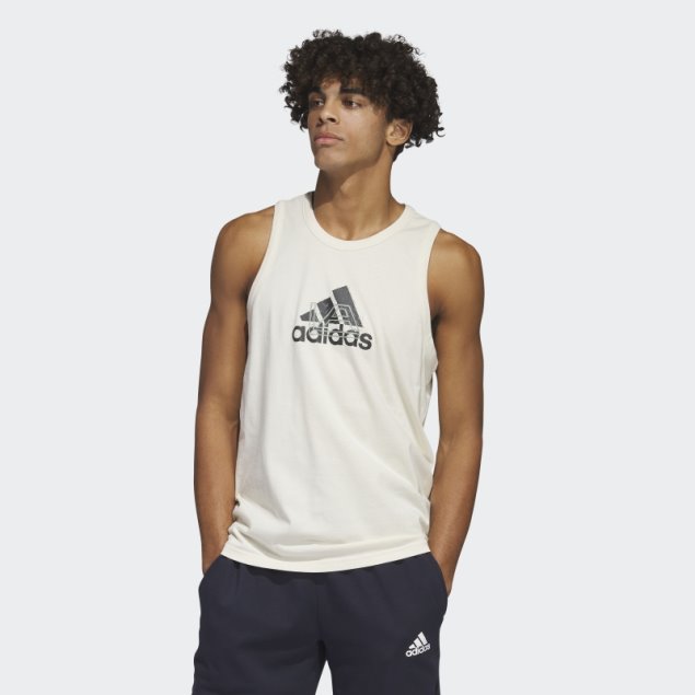 Camiseta Adidas Blanca Con Gráfico De Los Angeles