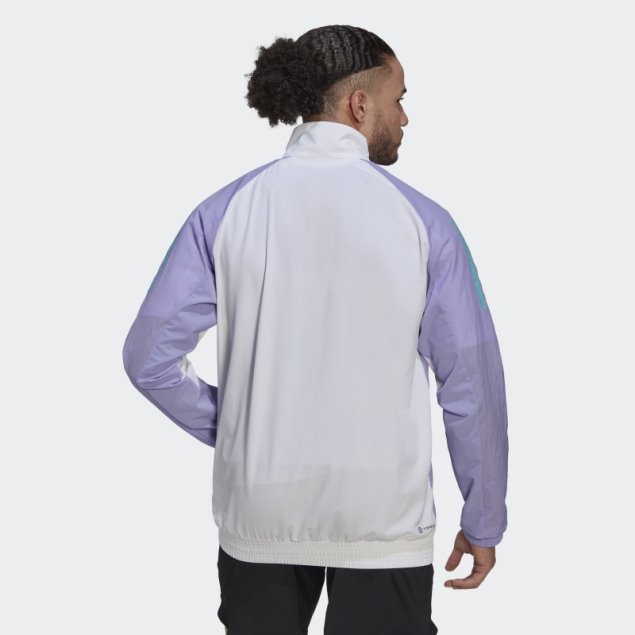 Adidas Camiseta De Entrenamiento Con Un Cuarto De Cremallera Blanca