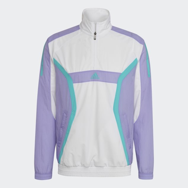 Adidas Camiseta De Entrenamiento Con Un Cuarto De Cremallera Blanca