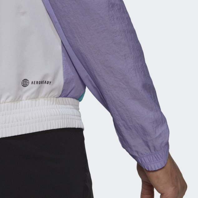 Adidas Camiseta De Entrenamiento Con Un Cuarto De Cremallera Blanca