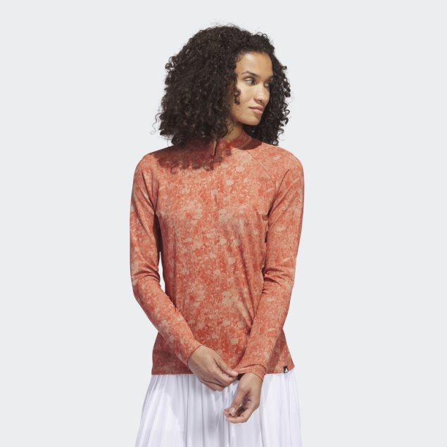 Camiseta De Golf Estampada De Manga Larga Ultimate365 Tour Rojo Adidas