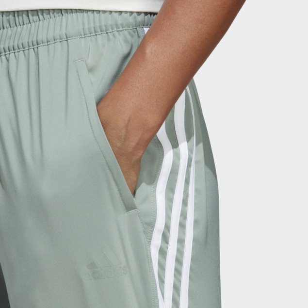Pantalones Tejidos De 3 Rayas Adidas Trainicons Verde Plateado