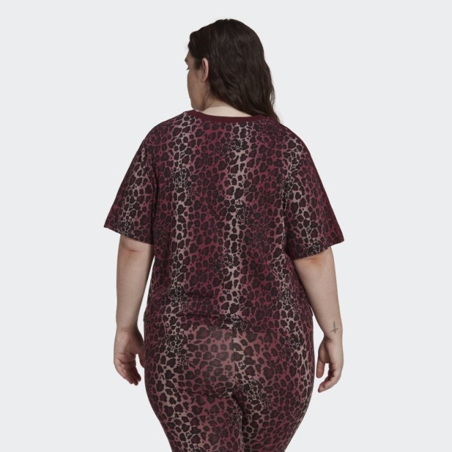 Camiseta Con Estampado Integral (tallas Grandes) Adidas Granate