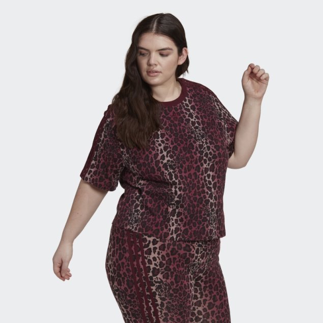 Camiseta Con Estampado Integral (tallas Grandes) Adidas Granate