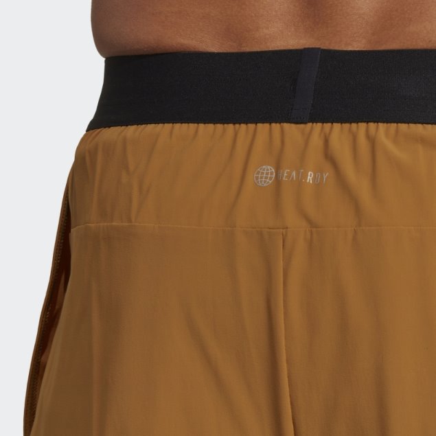 Adidas Heat.rdy Hiit 2-in-1 Shorts De Entrenamiento Bronce