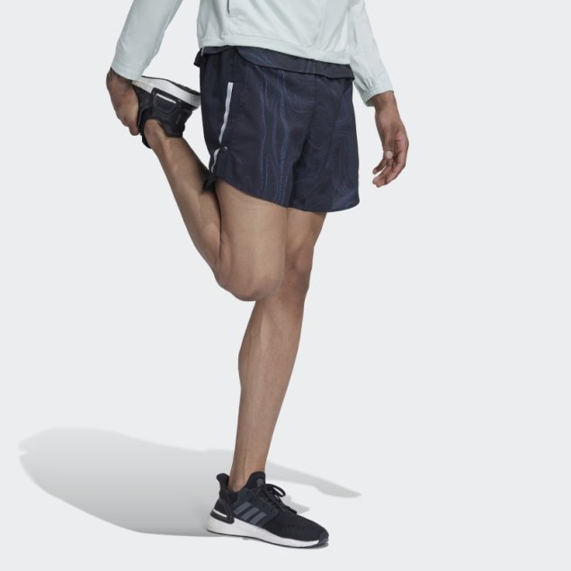 Moda Adidas Diseñado Para Correr Por Los Océanos Pantalones Cortos Azul