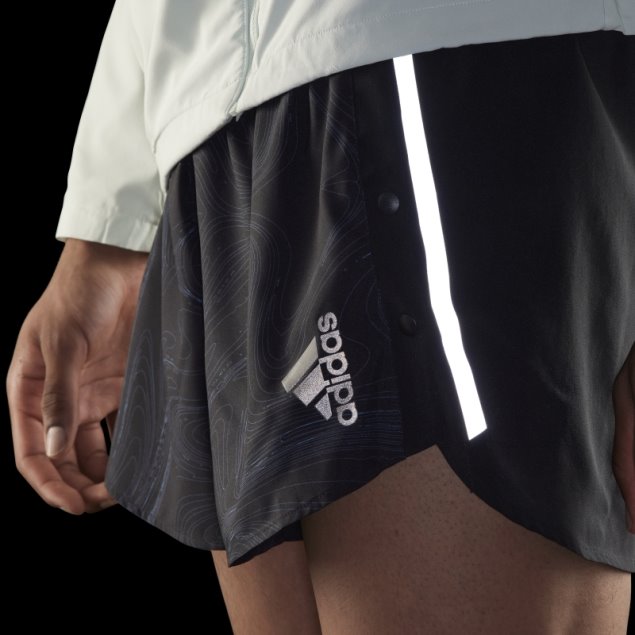 Moda Adidas Diseñado Para Correr Por Los Océanos Pantalones Cortos Azul