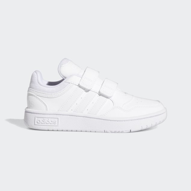 Hoops Lifestyle Baloncesto Hook-and-Loop Zapatos Blanco Adidas