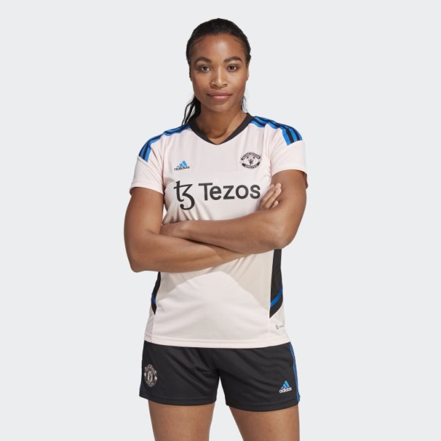 Camiseta De Entrenamiento Manchester United Condivo 22 Rosa Icey Adidas