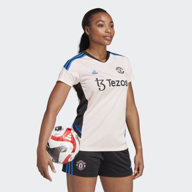 Camiseta De Entrenamiento Manchester United Condivo 22 Rosa Icey Adidas