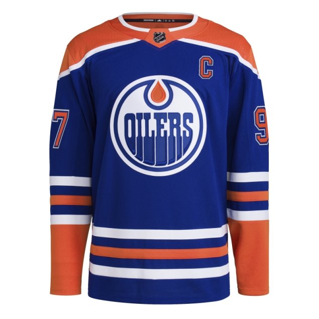 Royal 08 Ccm-sld Adidas Oilers Mcdavid Home Camiseta Auténtica