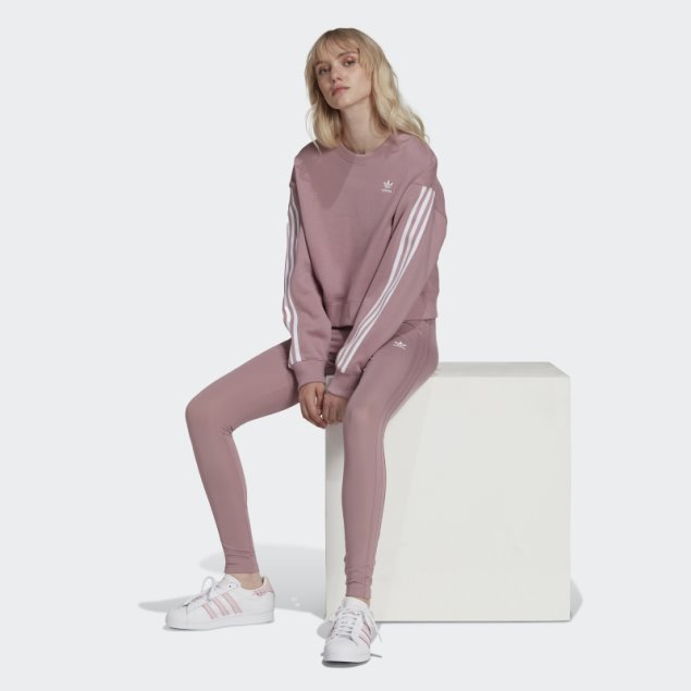 Mallas Adidas Malva Adicolor Classics Tonal Con 3 Rayas