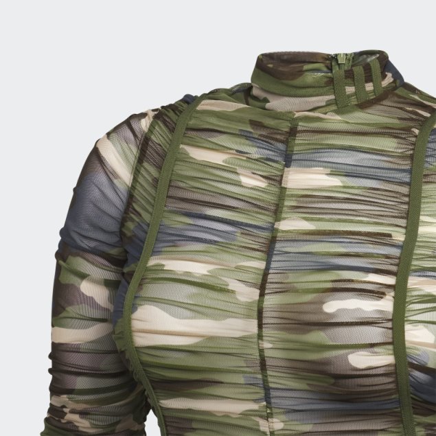 Catsuit Fruncido De Camuflaje AOP De Adidas (talla Grande)