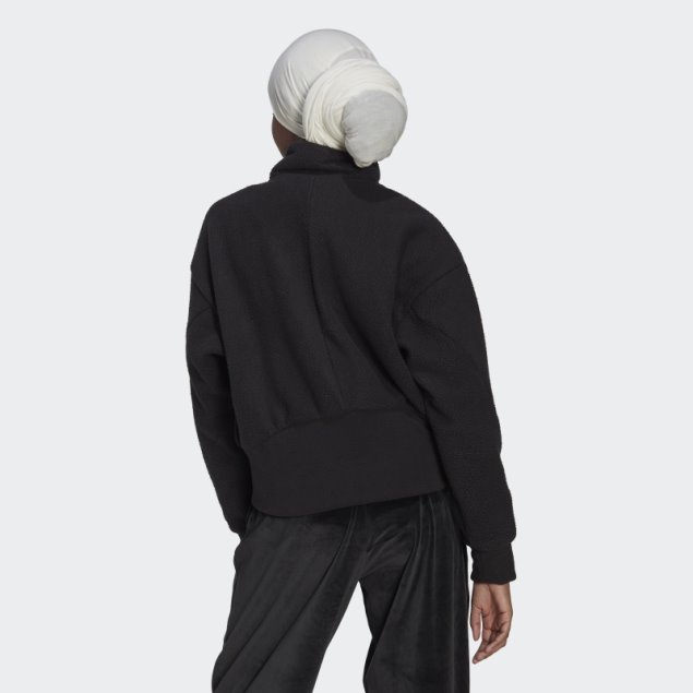 Chamarra Sherpa Holidayz Adidas Negra