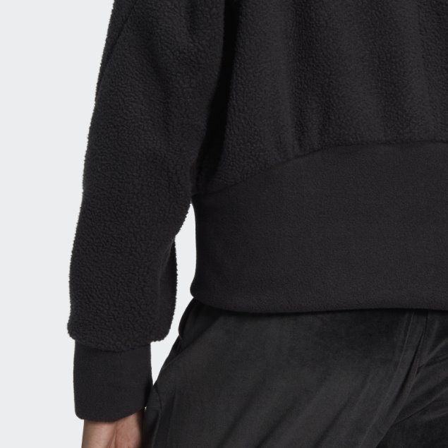 Chamarra Sherpa Holidayz Adidas Negra