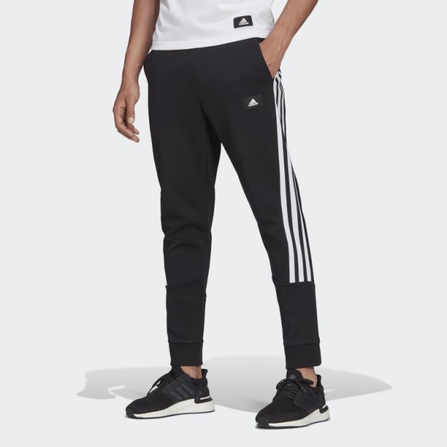 Adidas Pantalones Negros Con Tres Rayas De Iconos Del Futuro