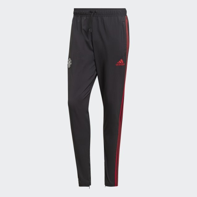 Negro Adidas Manchester United Travel Pantalón De Chándal Caliente