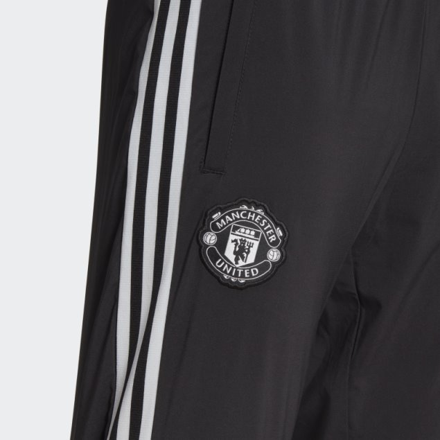Negro Adidas Manchester United Travel Pantalón De Chándal Caliente