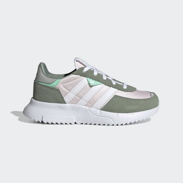 Elegante Plata Verde Adidas Retropy F2 Zapatos