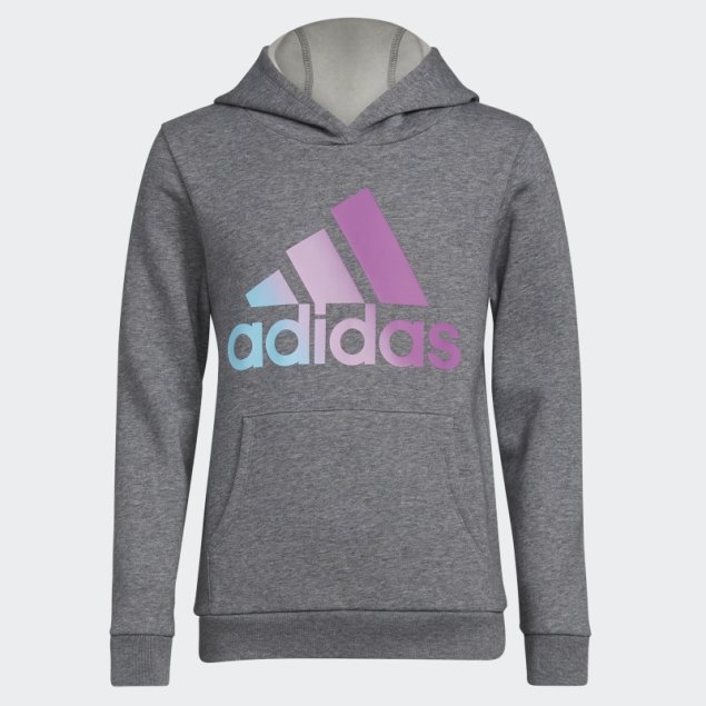 Sudadera Con Capucha De Polar Gris Medio (tamaño Extendido) Adidas