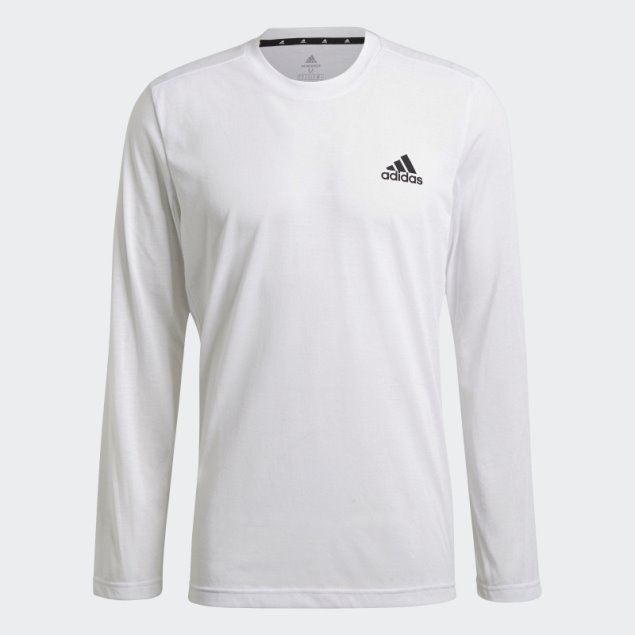 Aeroready Diseñado Camiseta De Manga Larga Deportiva 2 Move FeelReady Adidas Blanco